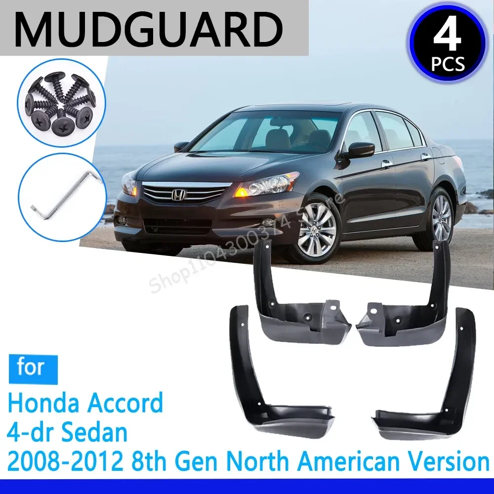 

Mudguards fit for Honda Accord Sedan 2008~2012 2009 2010 2011 Car Accessories Mudflap Fender Auto Replacement Part