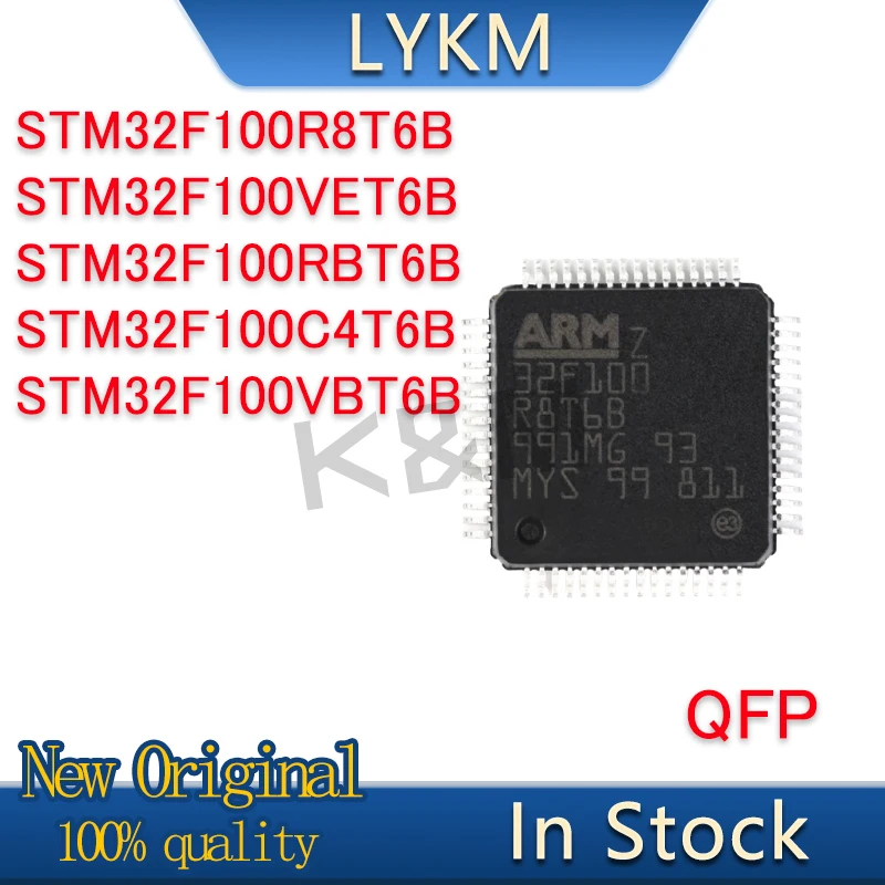 1/PCS New Original STM32F100R8T6B STM32F100VET6B STM32F100RBT6B STM32F100C4T6B STM32F100VBT6B QFP Chipset In Stock