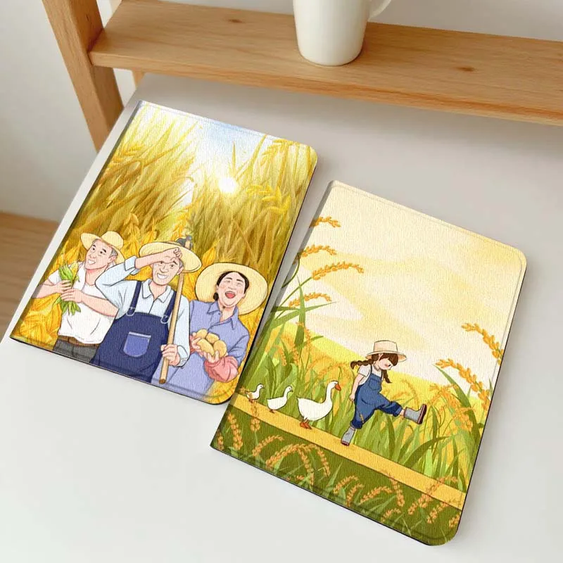 

Sunset Rice Girl Pattern Gift For Samsung Galaxy Tab A7 A A8 A9 A11 S6 S11 10.1 10.4 10.5 Inch Lite PLus Soft Tablet Case