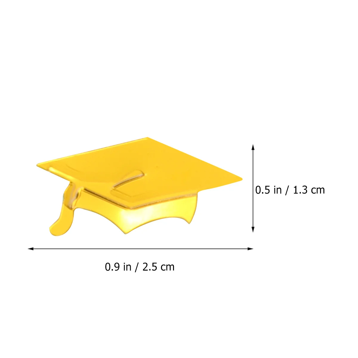 

600Pcs Graduation Party Confetti Doctorial Hat Elements Design Table Decoration Supplies for Bar Home School Golden