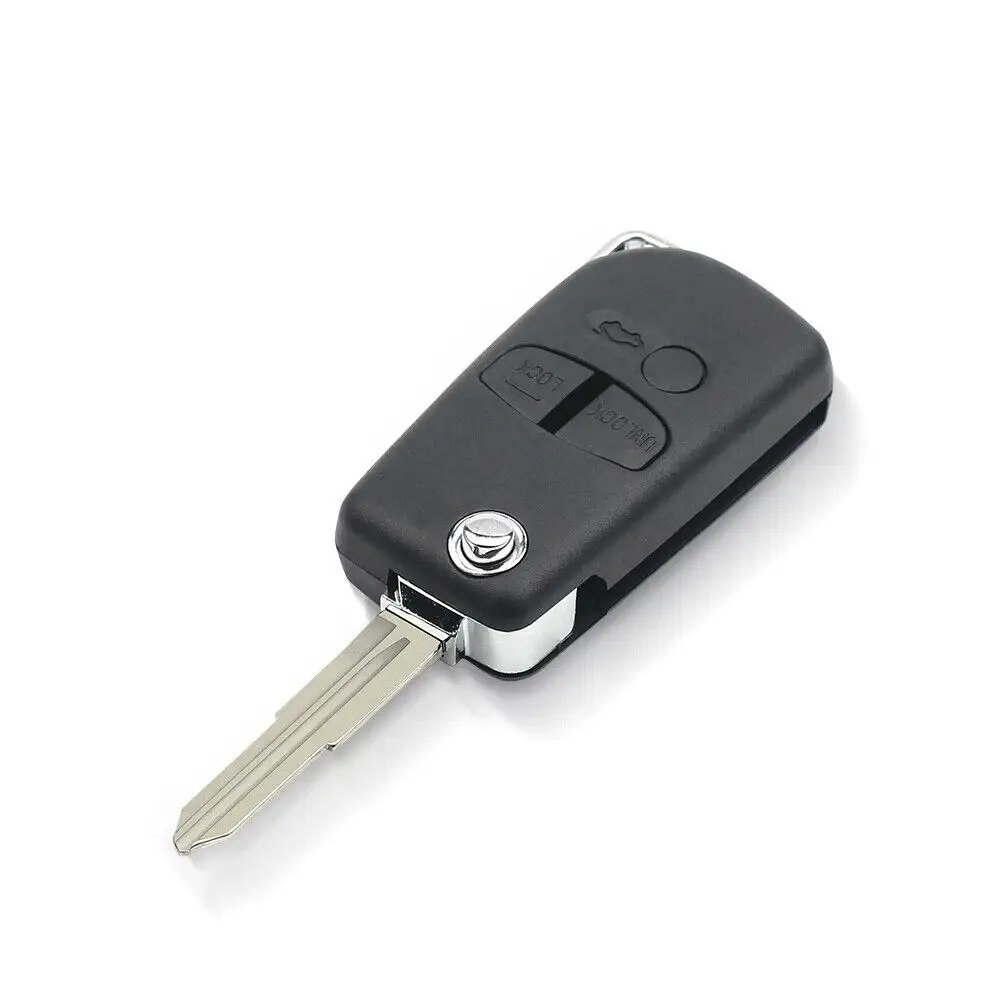KEYECU Flip Remote Key Shell Case 2 Button / 3 Button dla Mitsubishi Lancer Outlander Pajero Challenger