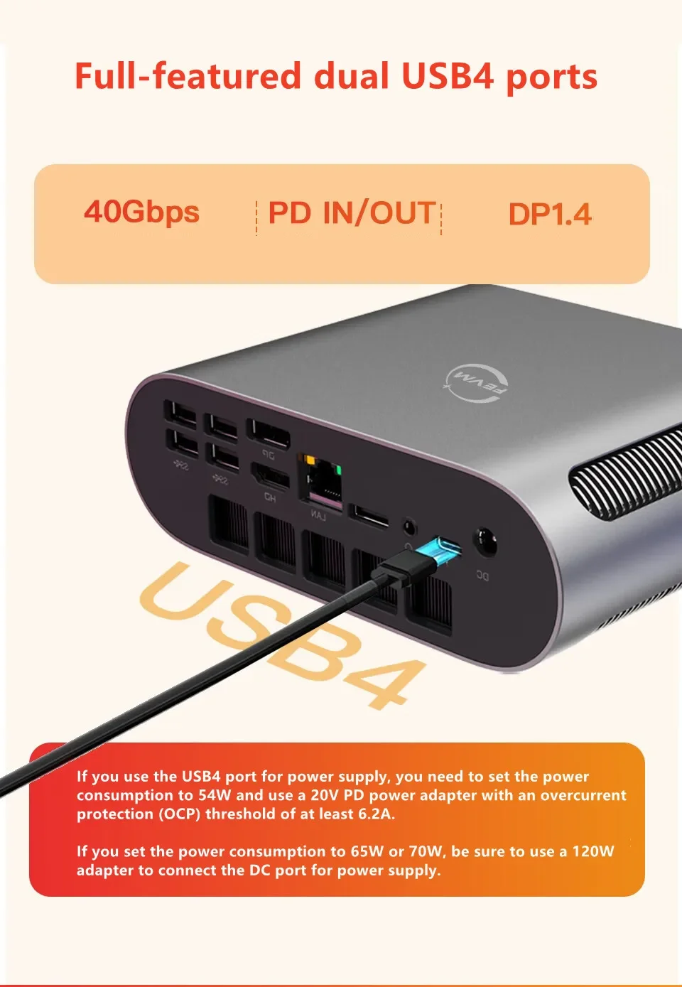 SZBOX FEVM FA880 Ryzen 7 8845HS MINI PC Windows 11 Pro DDR5 NVMe