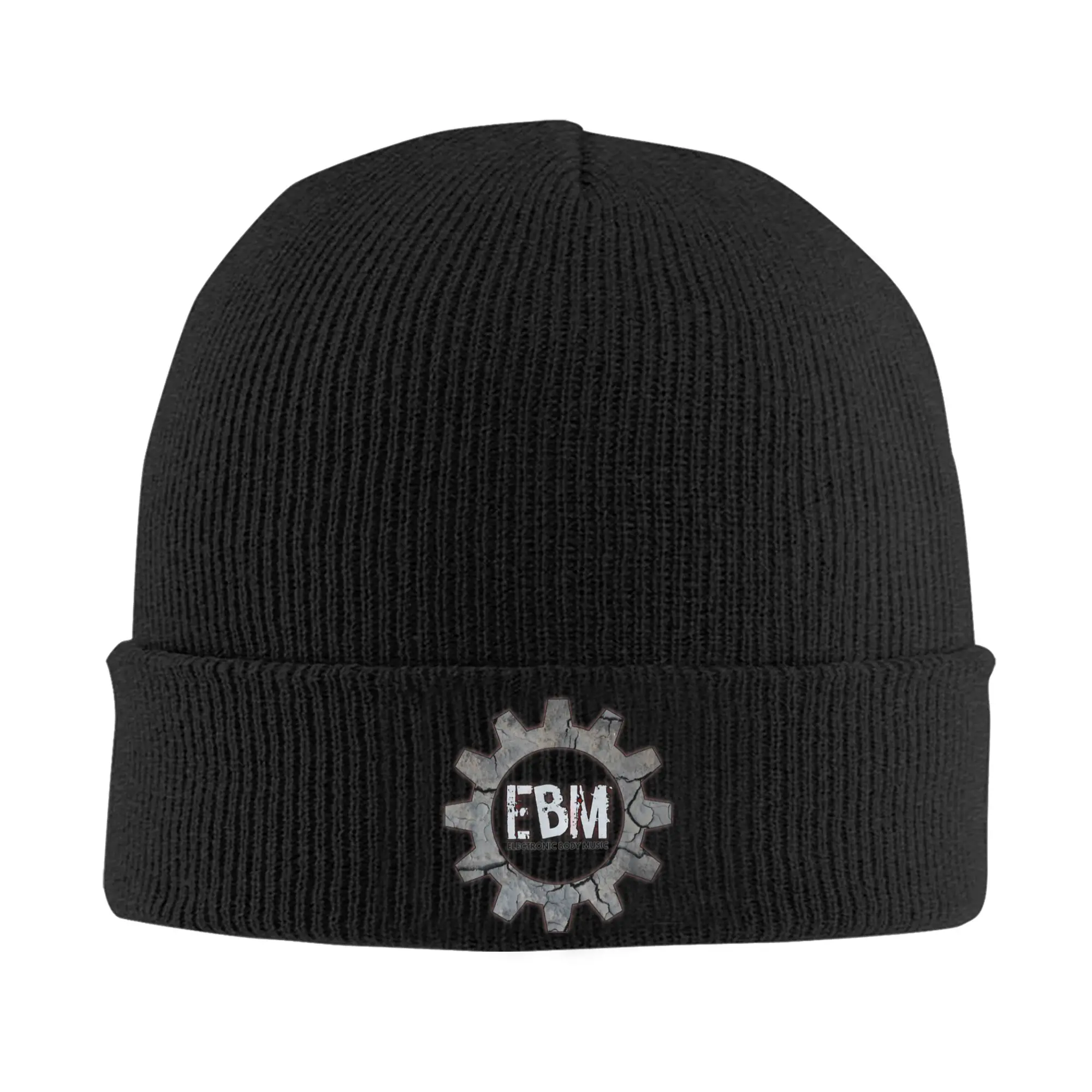 EBM Electronic Body Music Knit Hat Beanies Winter Hats Warm Acrylic New Arrival Industrial Dance Cap for Men Women Birthday Gift
