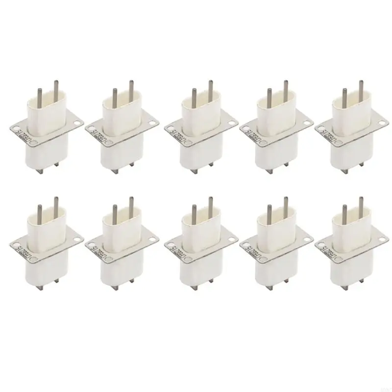 A0NC 10 PCS 4 Soquetes Pinos Filamento Forno Microondas Magnetron Plugue Conectores Tomada Substituição Essencial