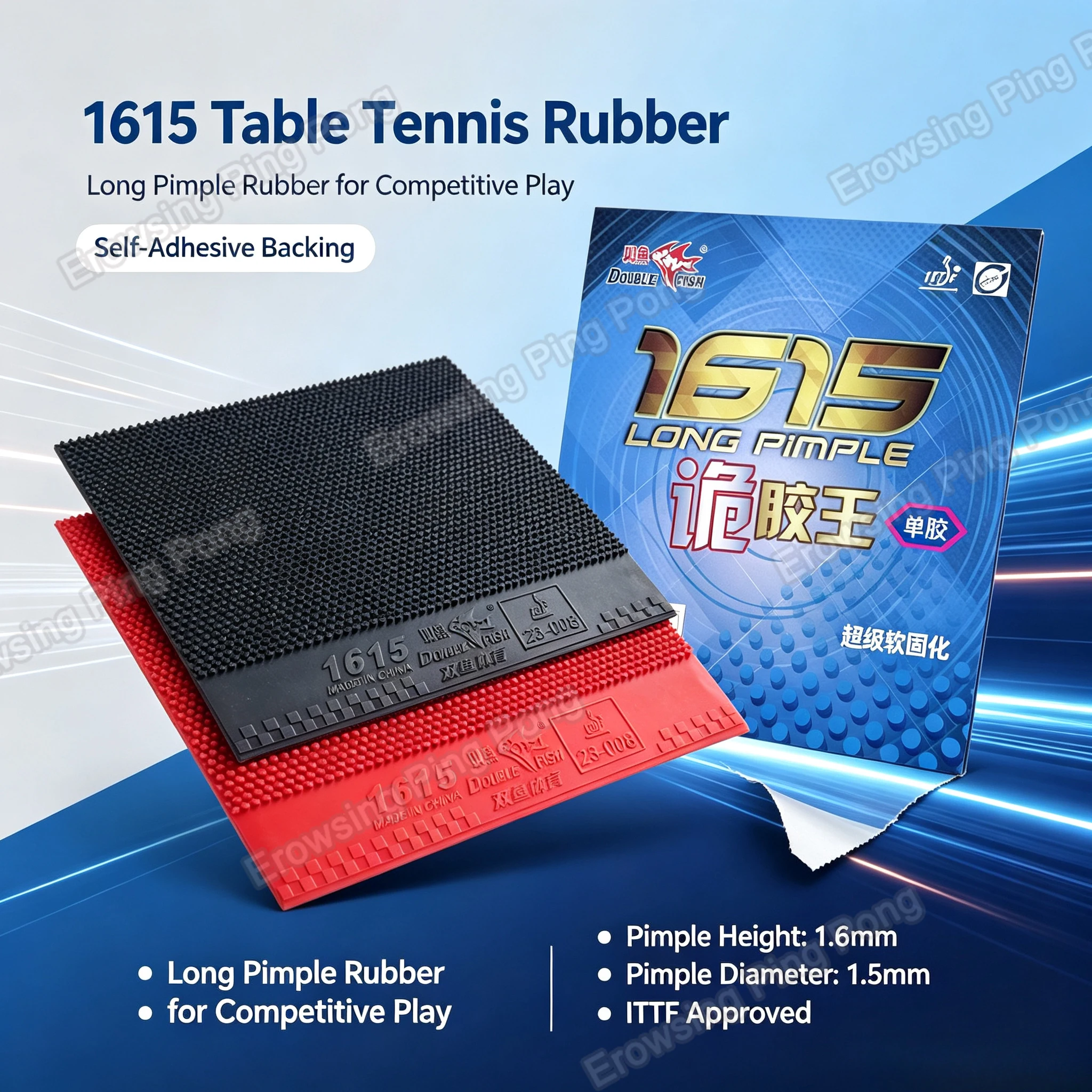 Self-Adhesive Super Soft Cured Table Tennis Rubber Small Long Pips OX Ping Pong Rubber Sinking Anti-Loop Weird Single Topsheet
