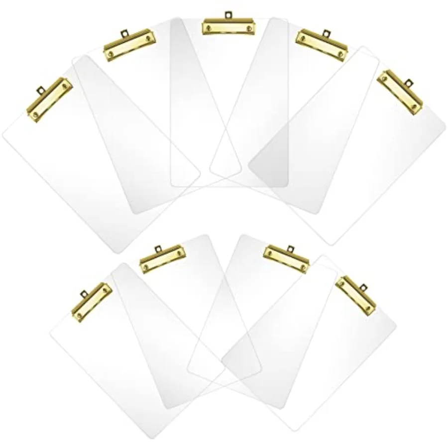 

Толстые акриловые прозрачные клипборды: милые, прозрачные, золотистые, оптом, с прочным зажимом и скрытым отверстием для подвешивания, для бумажных работ и творчества