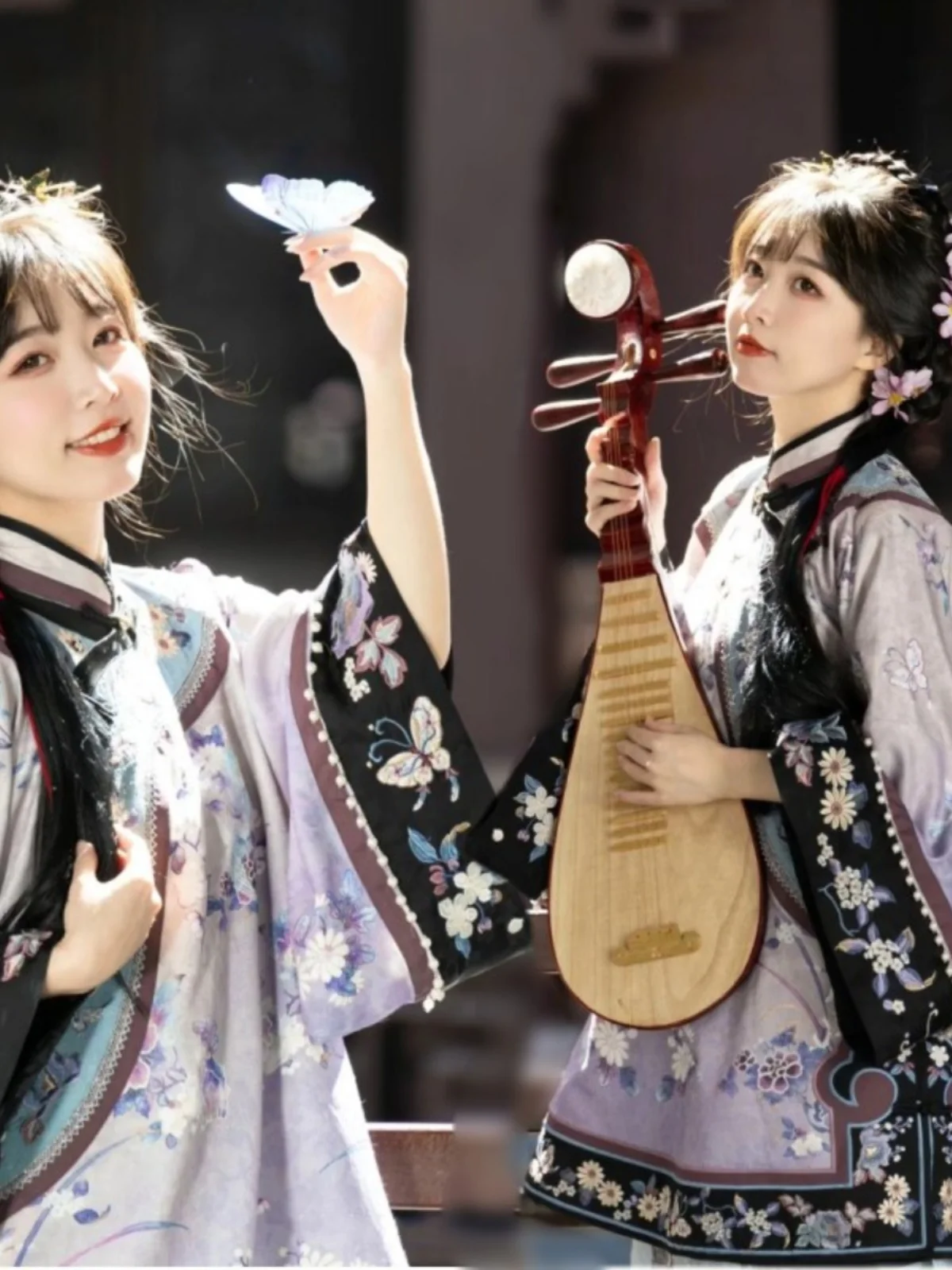 

Женская одежда в китайском стиле Ханьфу для фотосессий в студии, ретро-костюмы для фотосъемки в стиле династии Цин, одежда для путешествий