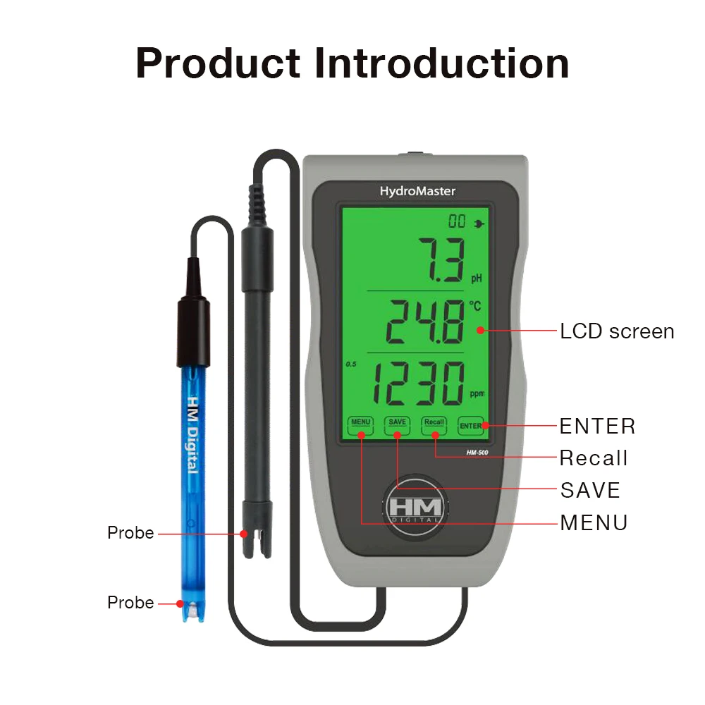 4 In 1 PH TDS EC TEMP Meter Detektor Kualitas Air Multi-parameter Digital LCD Monitor Kualitas Air Multiparameter untuk Aquacult