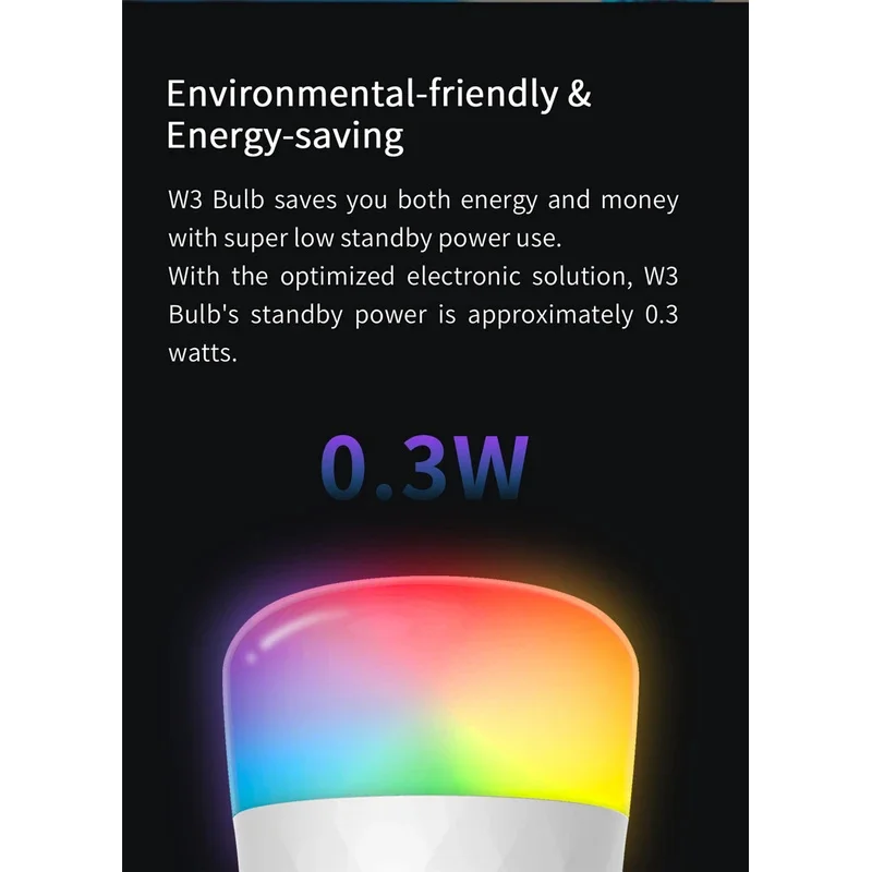 Yeelight LED bulb W3 color/dimmable warm white atmosphere lamp light E27 voice control Mi Home Google Home