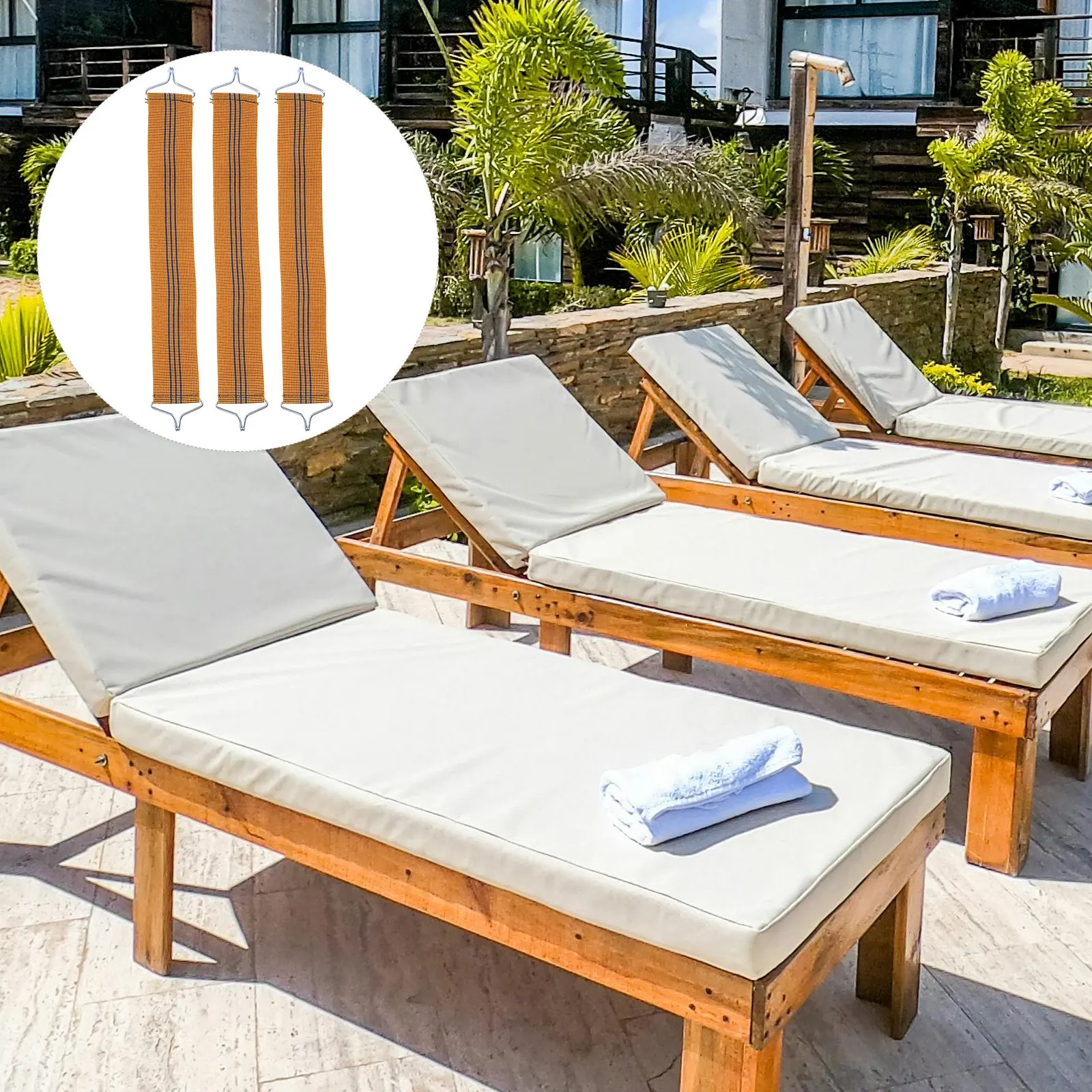 

Комплект из 3 усиленных ремней для кресла-реклайнера, эластичная стропа от трещин, сверхпрочный ремень для ремонта и замены уличных шезлонгов