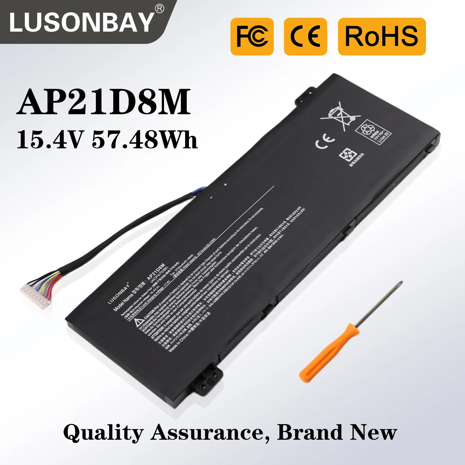 LUSONBAY AP21D8M Laptop Battery For Acer Nitro V 15 ANV15-51 AN515-58-56CL AN515-58-766R AN515-58-72QR