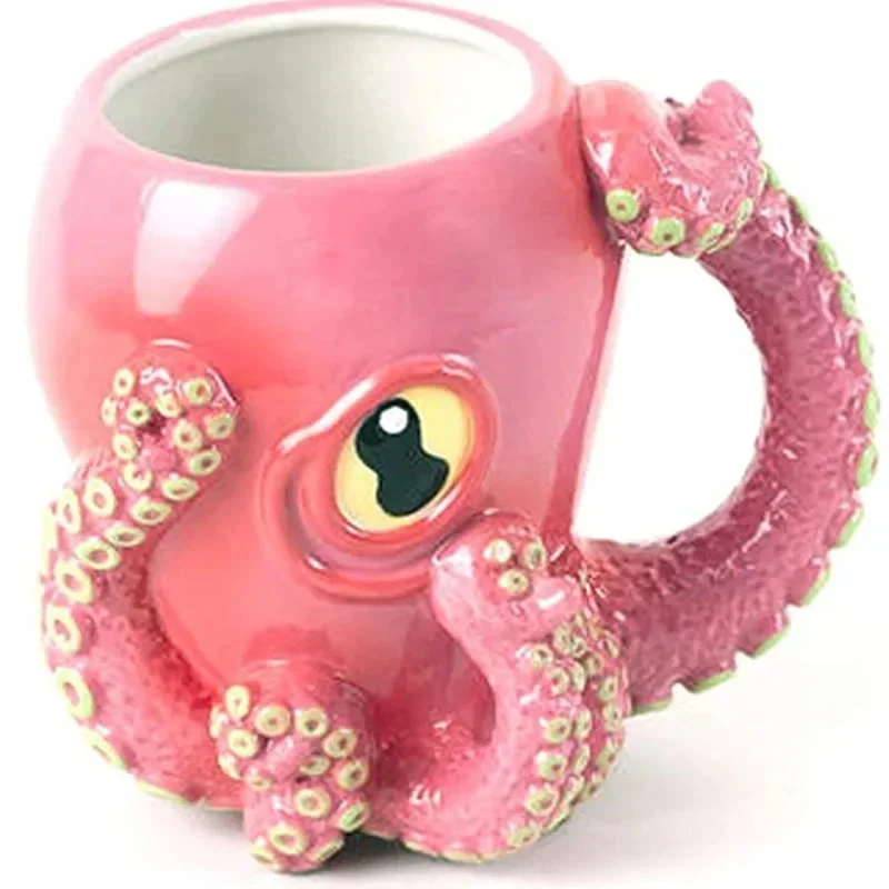 2024 New Octopus Tentacles Revolve Around 3D Mugs Cartoon Animals Personalized Designs Home Coffee Milk Cups Unique Fun Gifts