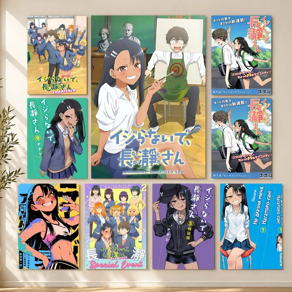 anime Nagatoro San Poster HD Poster Printing Self Adhesive Poster for Living Room Bedrooms Home Decor Gift