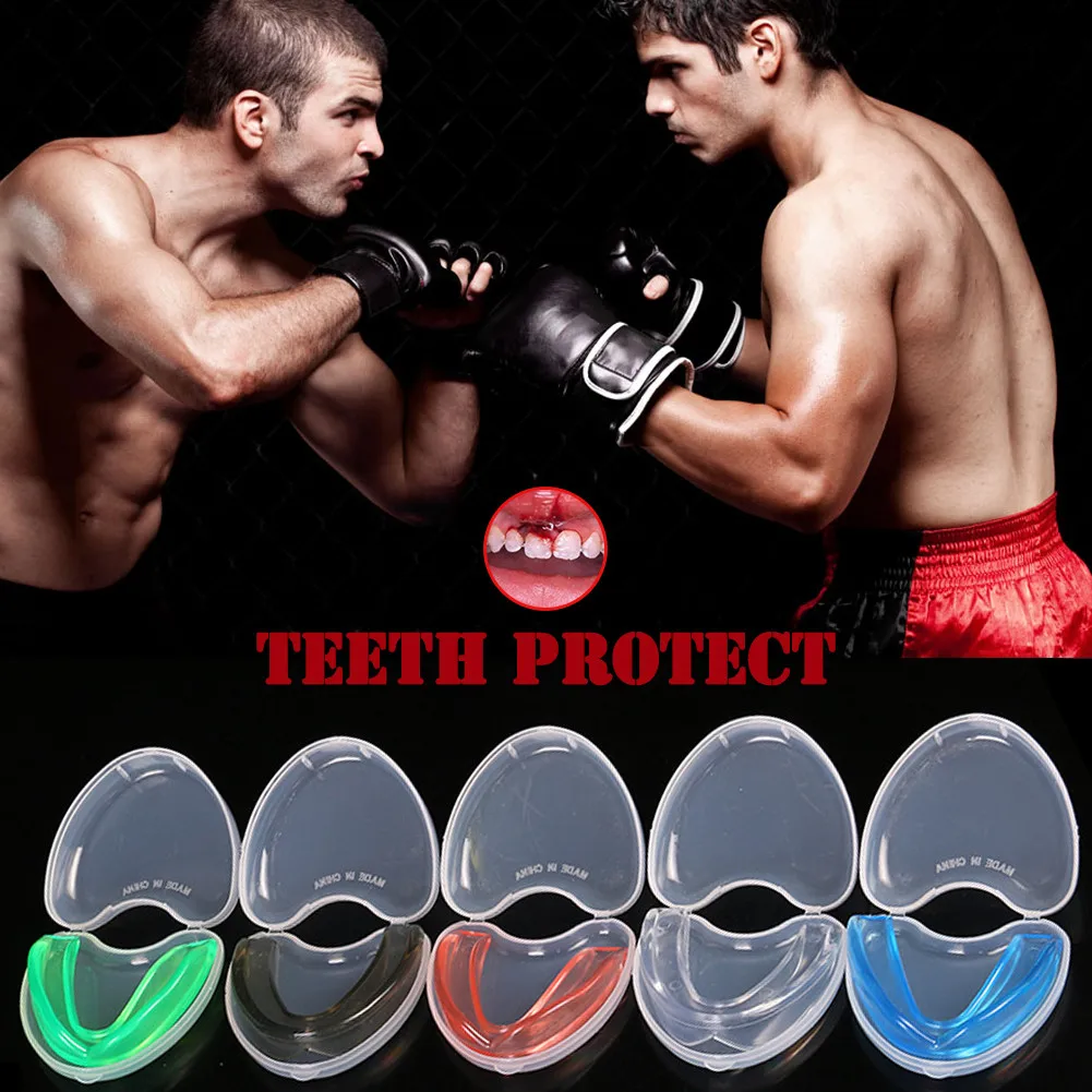 1 Set Sports Mouth Guard For Boxing Basketball Rugby Karate Teeth Protector Adult Children Mouthguard Tooth Brace Protection