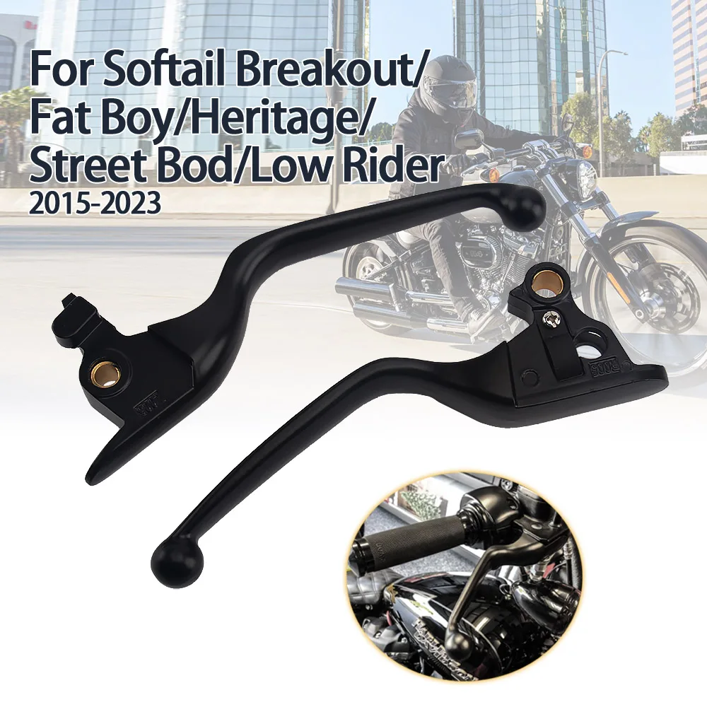 

Для Softail Heritage Deluxe Sport Glide Low Rider Slim Fat Boy Breakout мотоциклетные алюминиевые рычаги тормозной муфты левый и правый рычаг