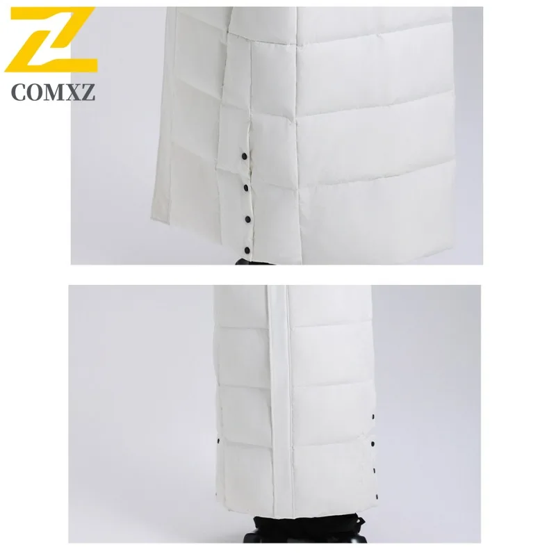 COMXZ الشتاء MenNew الثلوج سترة موضة عادية سميكة الباردة واقية أسفل القطن وسادة مبطنة 2025 الشارع الشهير معطف دافئ الحشو