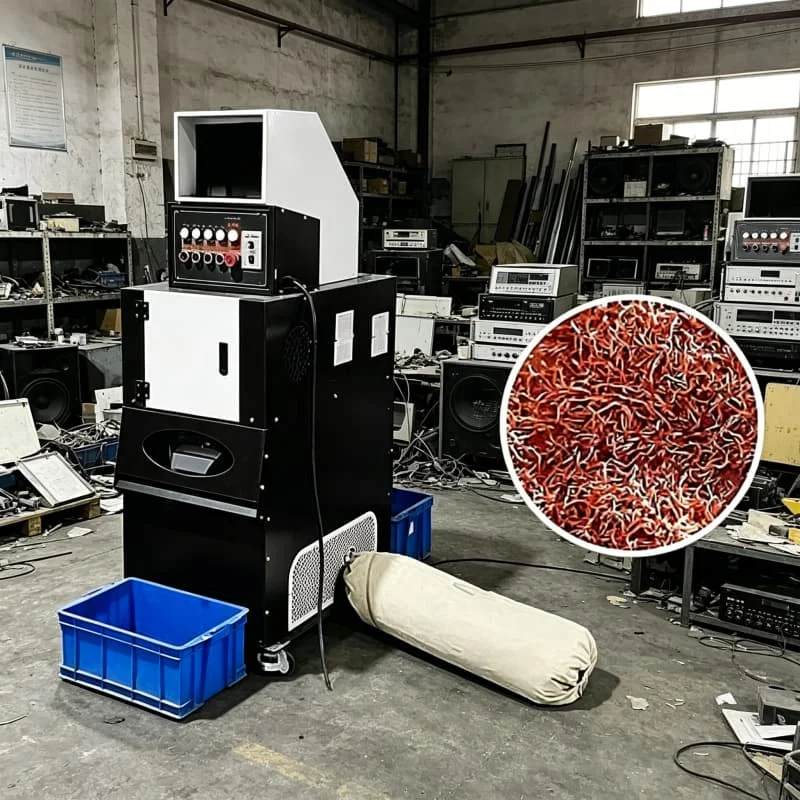 Integrated Pre Shredding Fine Granulation Cable Recycling System 10-20mm Pre Shred Then 3-8mm Granules for Copper PVC Separation