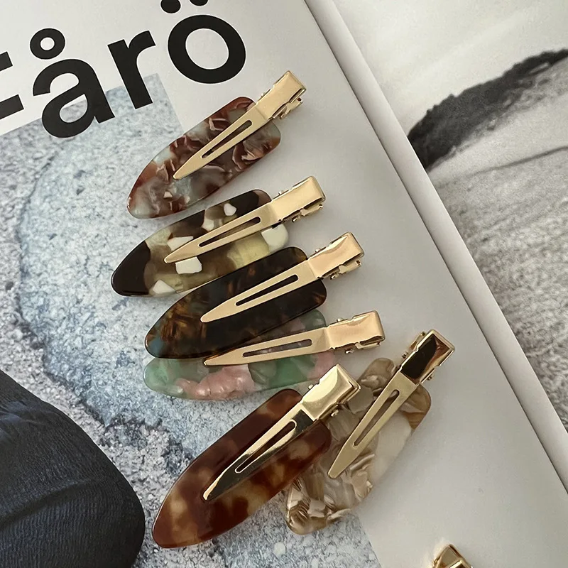 

Невидимая заколка для волос из ацетата, бесшовная заколка для волос в корейском стиле для женщин, боковая челка для макияжа, вирусный инструмент для красоты, 1 шт.