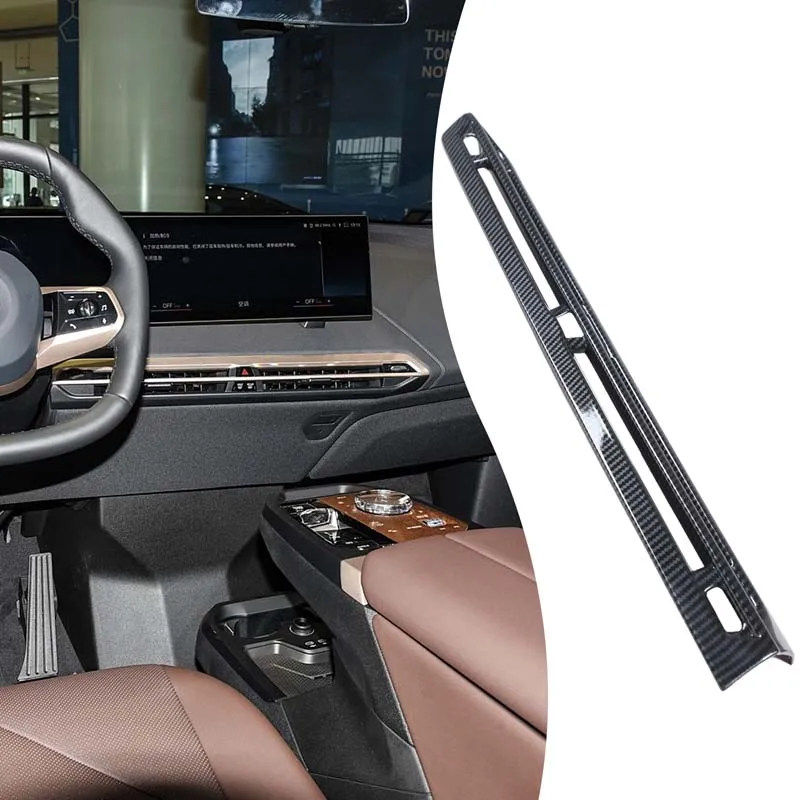 

Накладка на центральную консоль и дефлекторы воздуховодов из АБС-пластика под карбон для BMW iX 2022-2024, 1 шт.