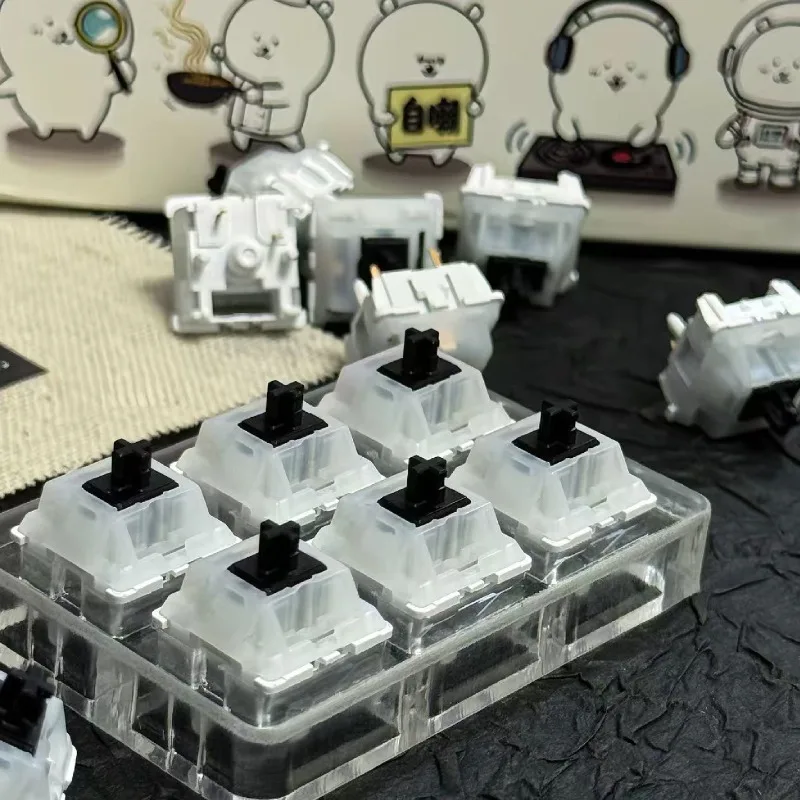 

Медвежий переключатель, магнитный переключатель, 28 г/37 г/45 г, игровой 5-контактный линейный переключатель с возможностью горячей замены для HI75 V99, аксессуары для клавиатуры