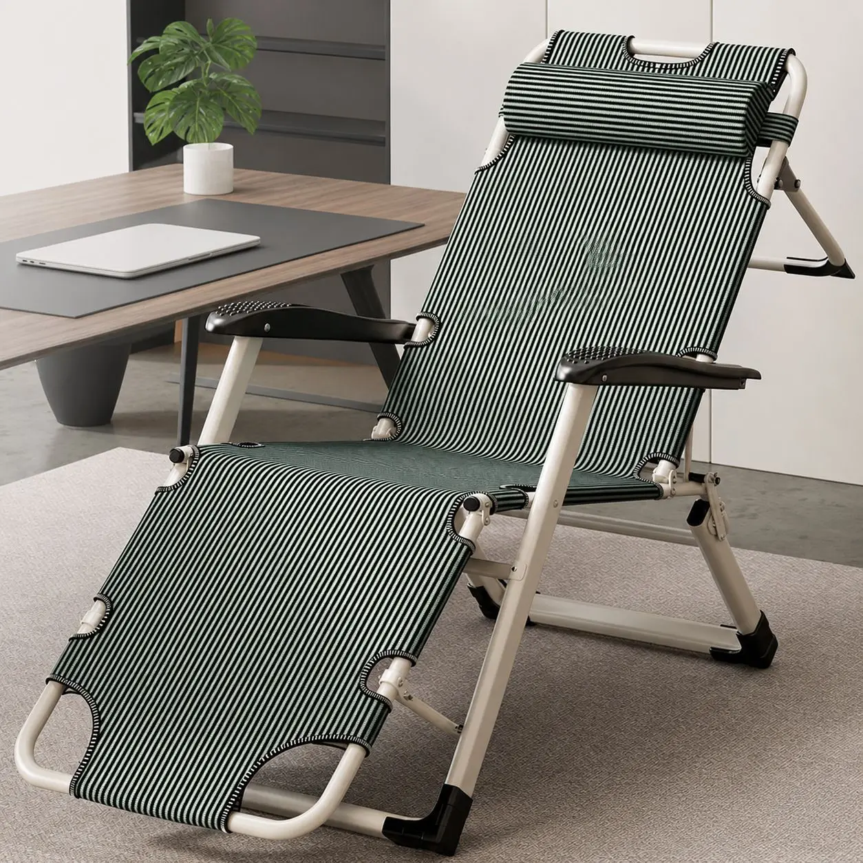 Lounge chair new office folding lunch break bed can sit for nap dual-purpose household balcony back chair