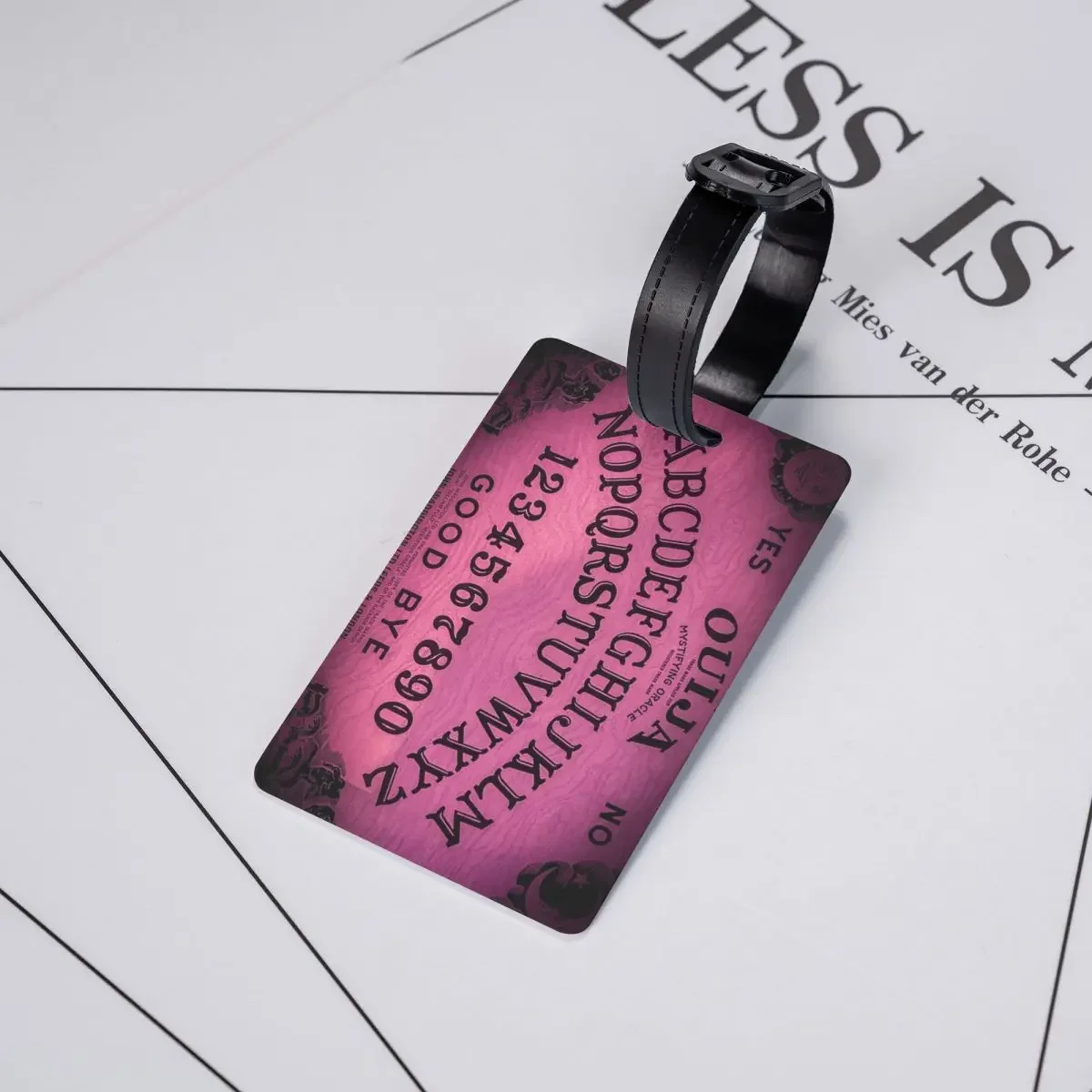 Pink Ouija Board Luggage Tags Suitcase Accessories Travel Cute Baggage Boarding Tag Label Holder ID Name Address