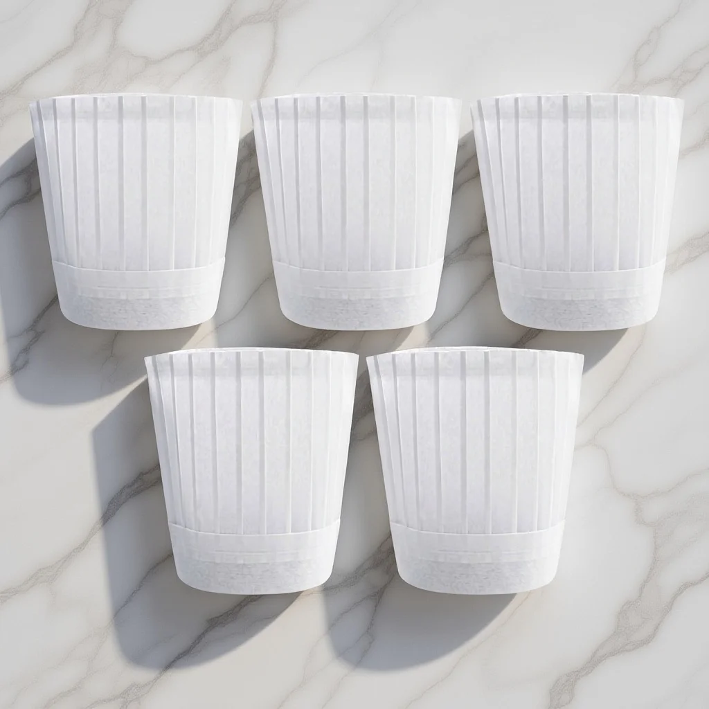 

5pcs 29x29cm Non- Cap Kitchen Cooking Food Server Chef Cooking Hat For Kitchen Hat Hygienic Anti-Oil