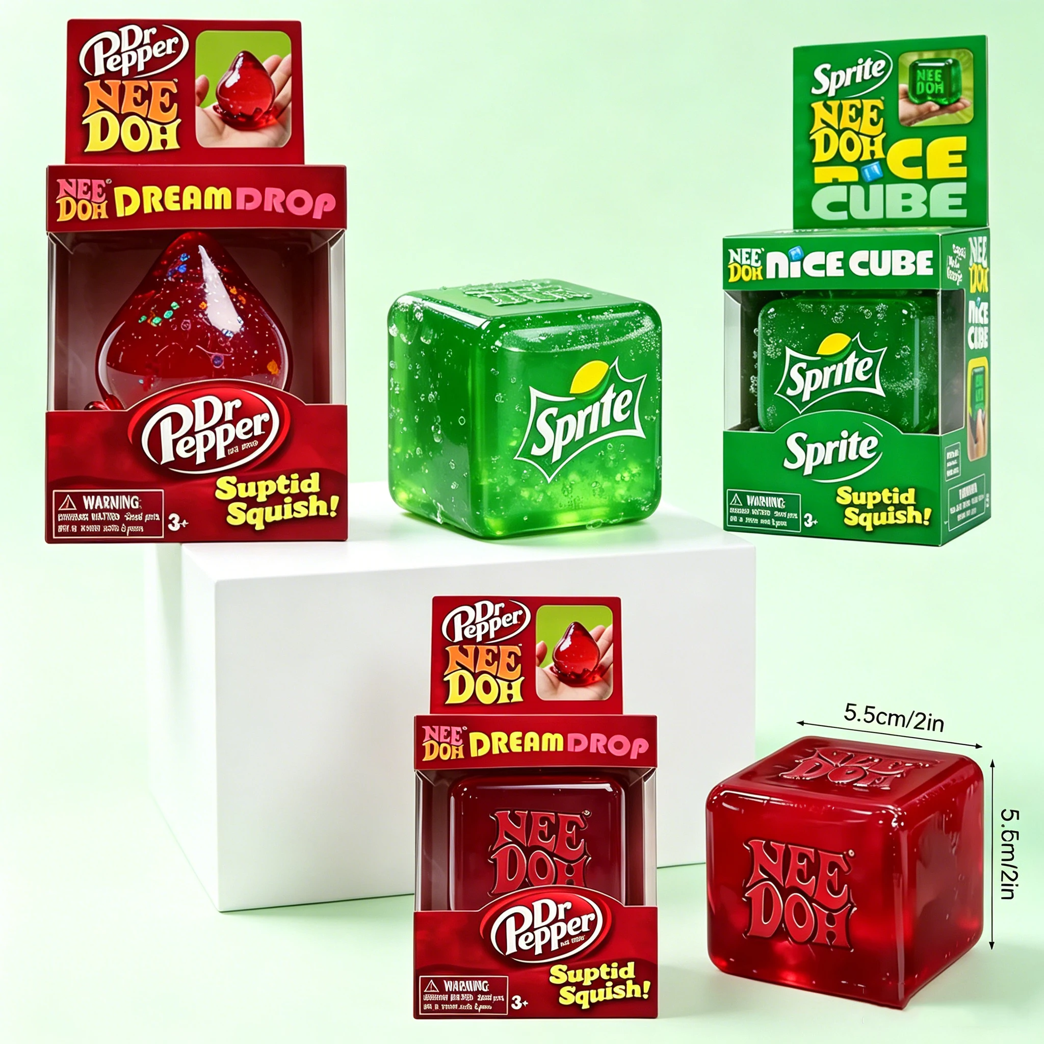Juguete Blando Antiestrés Nee Doh Cube Squish - Sensorial y de Moda para Niños y Adultos