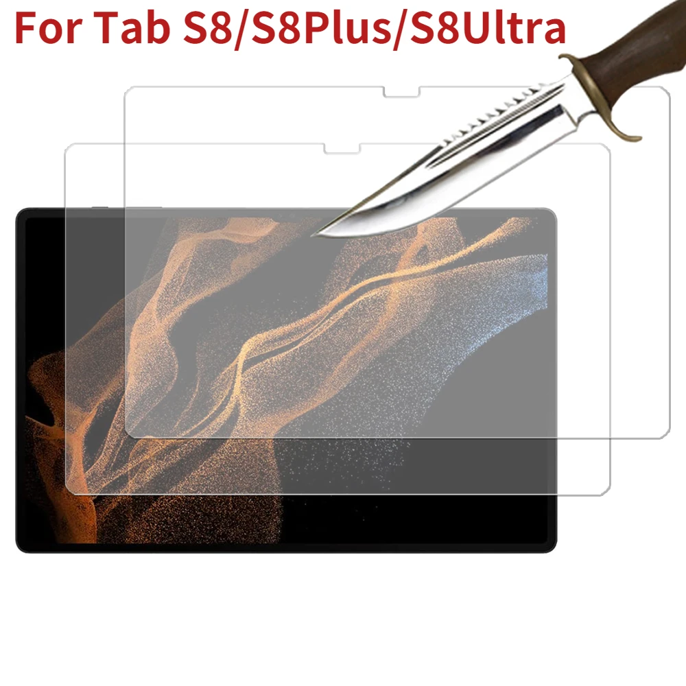 

2PCS HD Scratch Proof Tempered Glass Screen Protector Film For Samsung Galaxy Tab S8 S8 Plus S8 Ultra 11 12.4 14.6 Inches