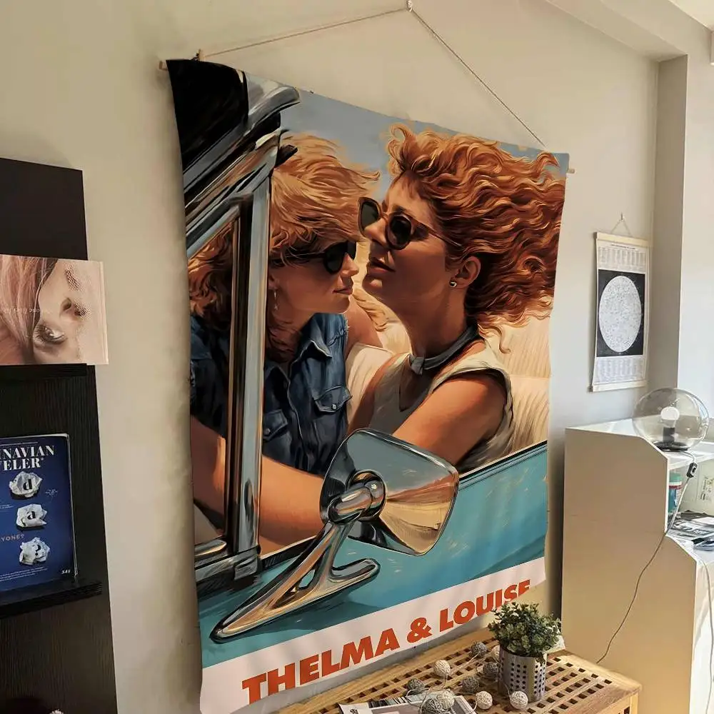 Classic Movie T-Thelma A-And L-Louise Tapestry Art Printing Japanese Wall Tapestry Anime Wall Hanging Home Decor