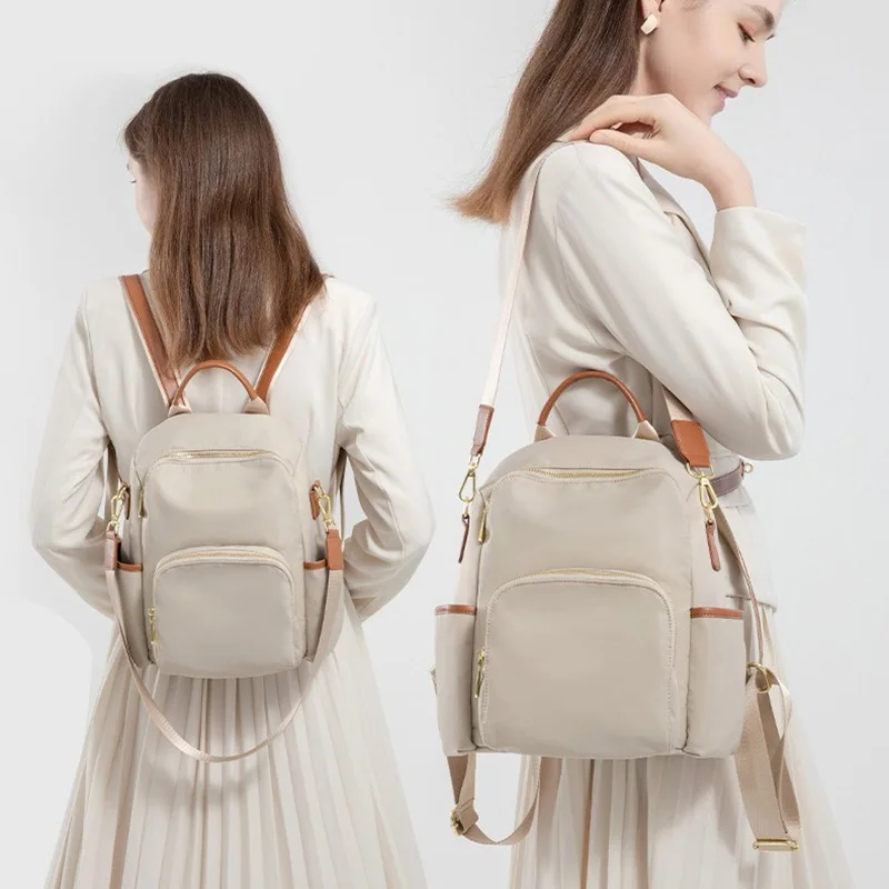 Large Capacity Waterproof Travel Rucksack Versatile Shoulder Bag Korean Women Backpack Casual Commuter Two-Shoulder Bag