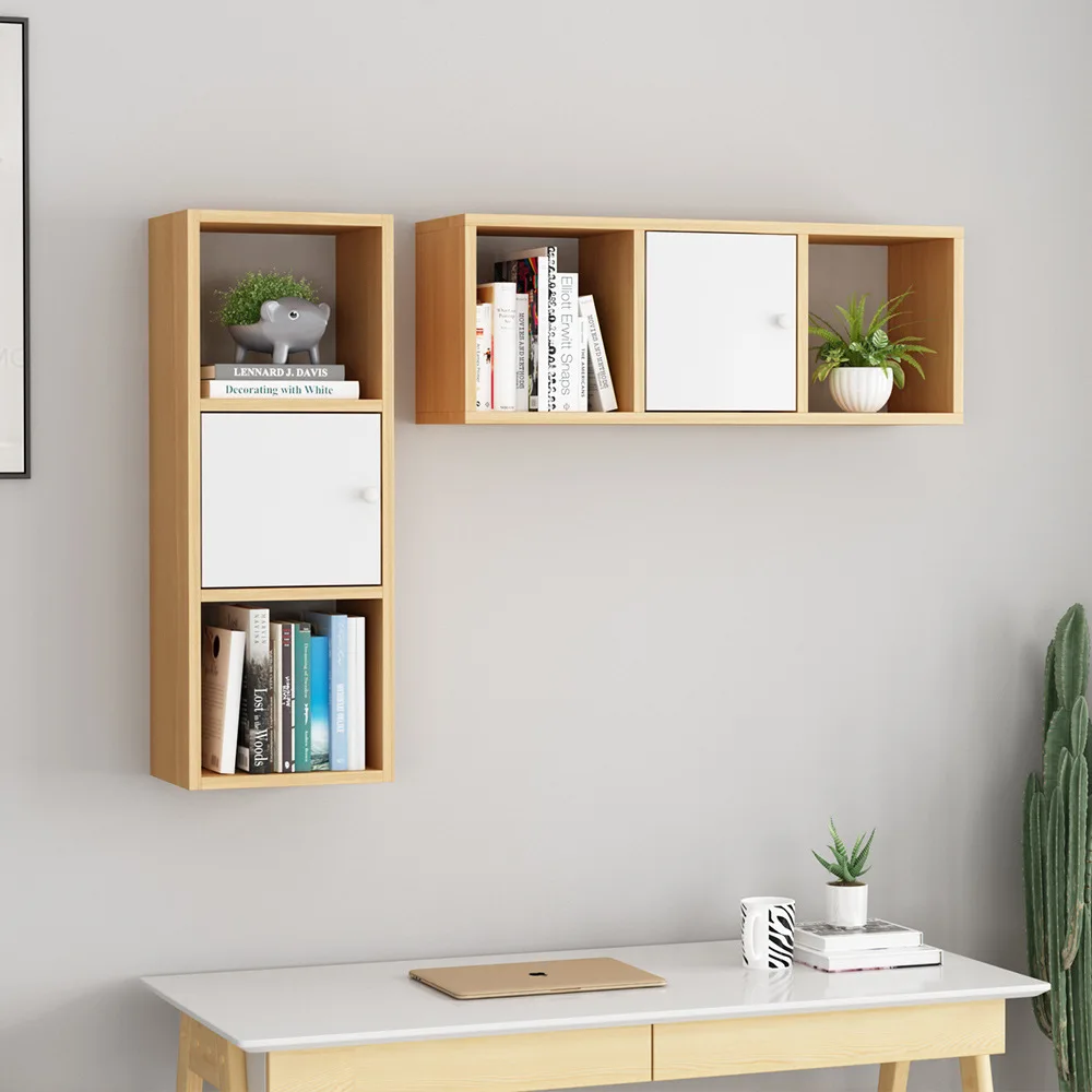 Upper wall bookshelf No punching Shelf Suspended locker Wall-mounted wall wall cabinet Suspended