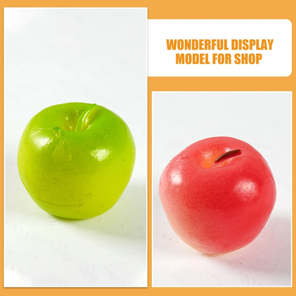 

6pcs Mini Apple Toys Lifelike Artificial Fruits Decorative Supermarket Props Harvest Ornament Model Apples Bright Color Photo