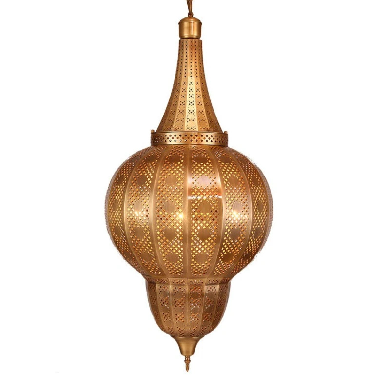 

European style copper elegant copper chandelier, living room bedroom light, dining room aisle corridor hanging light