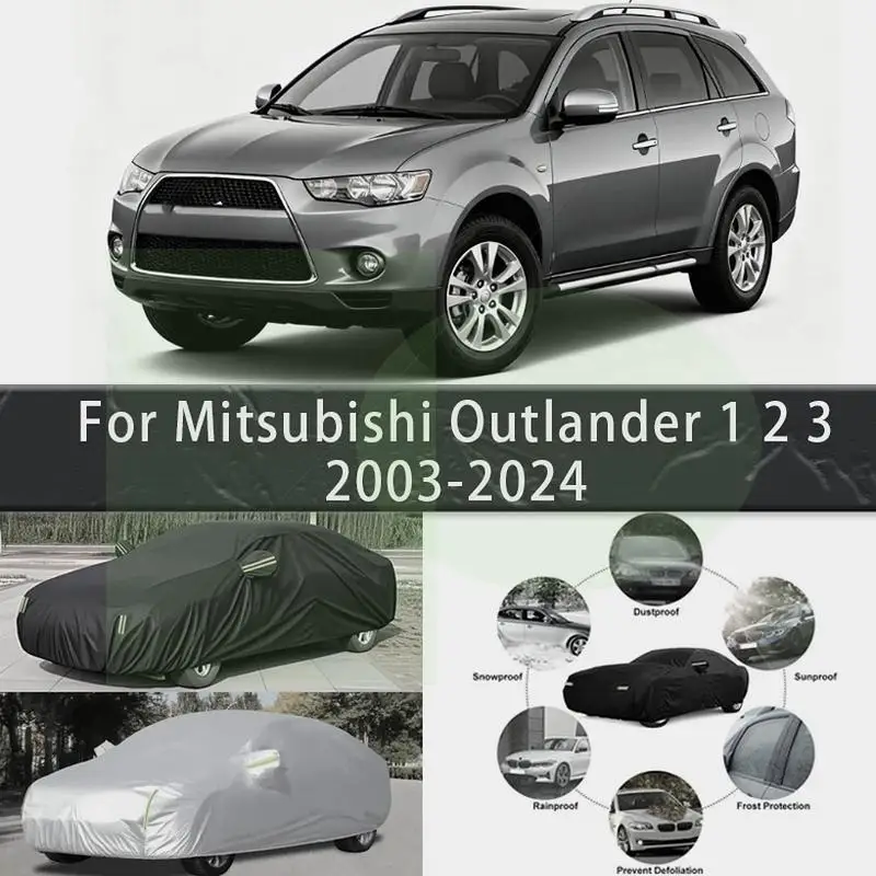 

Для Mitsubishi Outlander 2003 2024, уличная защита, водонепроницаемый пылезащитный снежный чехол, солнцезащитный козырек, автомобильные чехлы