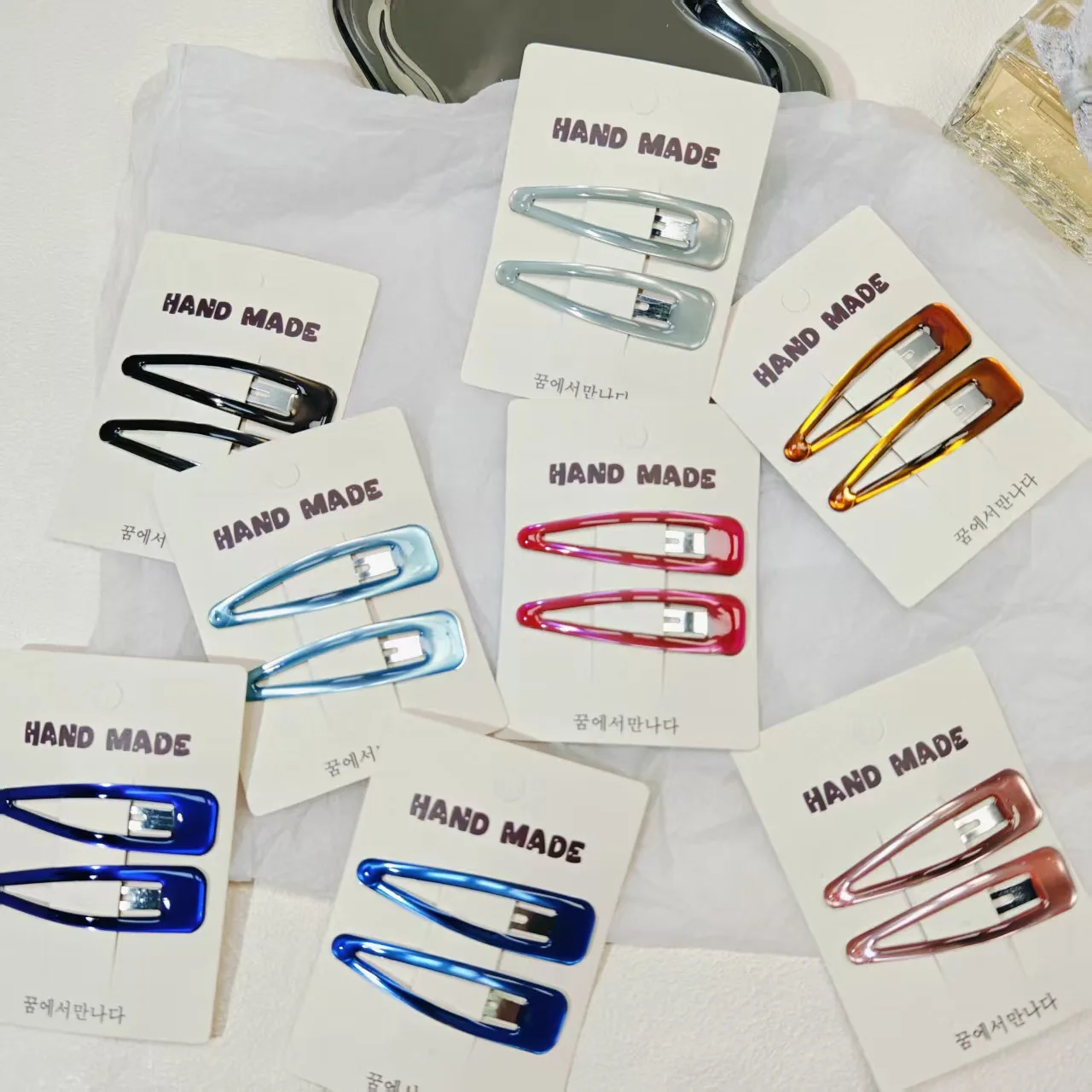 2pcs/bag Colorful Snap Hair Clips BB Hairpins Sweet Princess Head Barrettes Baby Girls Children Kids Hair Styling Accessories