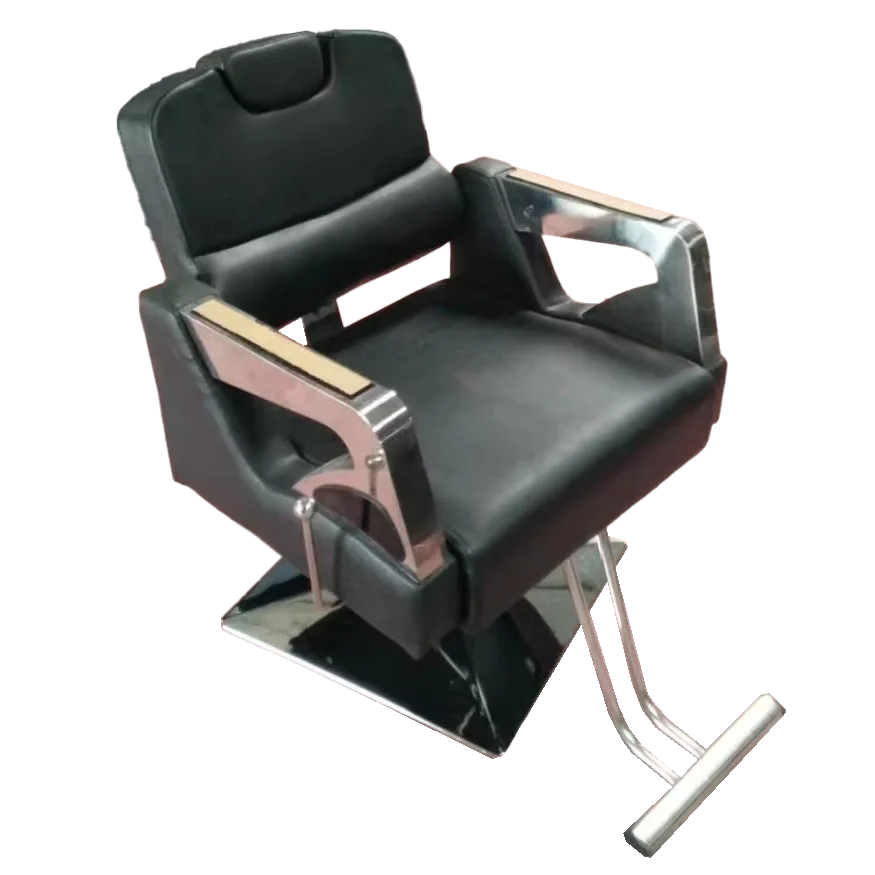 Silla de peluquero a la venta, silla de peluquero hidráulica pesada, sillas de peluquero antiguas doradas, embalaje de madera de cuero dorado