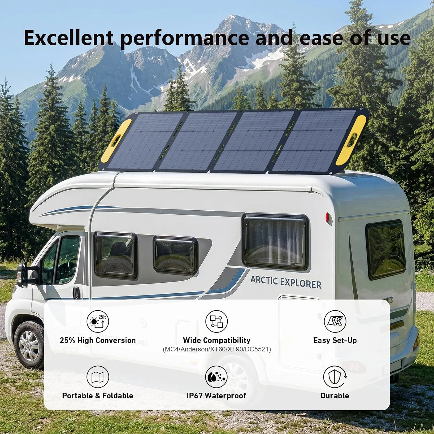 Solar Panel 200W - لوحة شمسية محمولة مطورة من VTOMAN