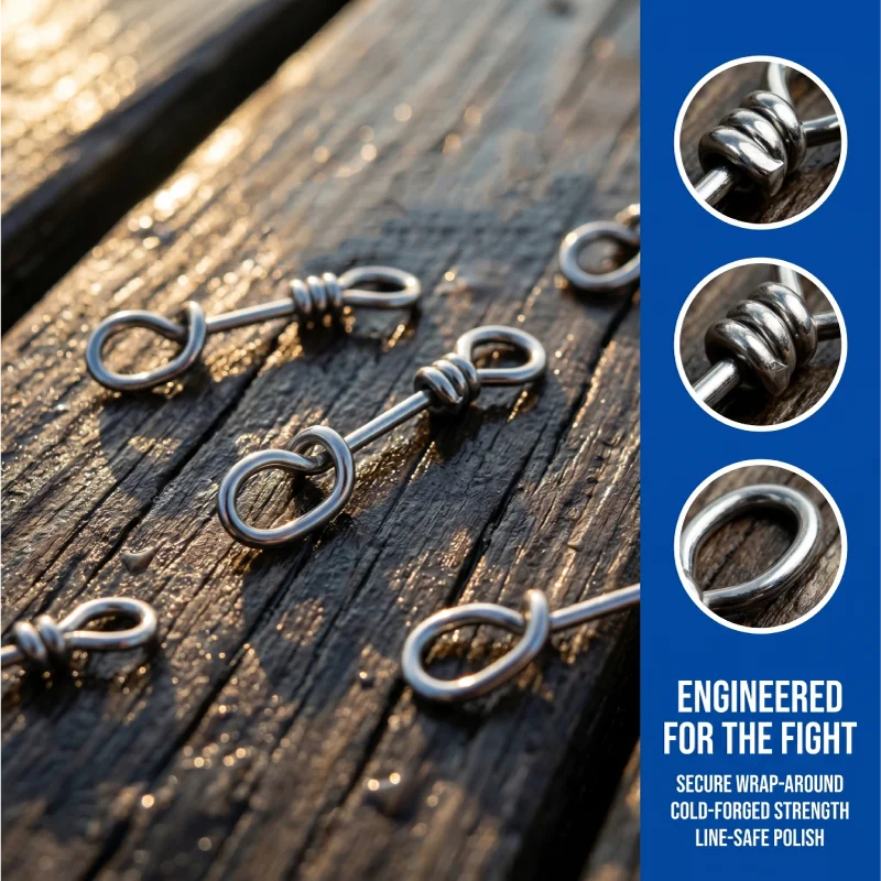 30/60 Stück Angelclips, Schnellverschluss-Verbinder für Angelköder, Schnellwechsel-Clips für Salzwasser-Angeln, Edelstahl-Angelzubehör – Detail 3