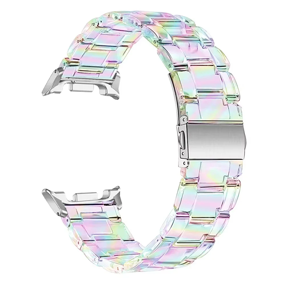 واضح حزام لساعة سامسونج 8 الكلاسيكية/8 40 مللي متر 44 مللي متر للطي مشبك حزام الساعات سوار لسامسونج غالاكسي ساعة الترا 2 معصمه