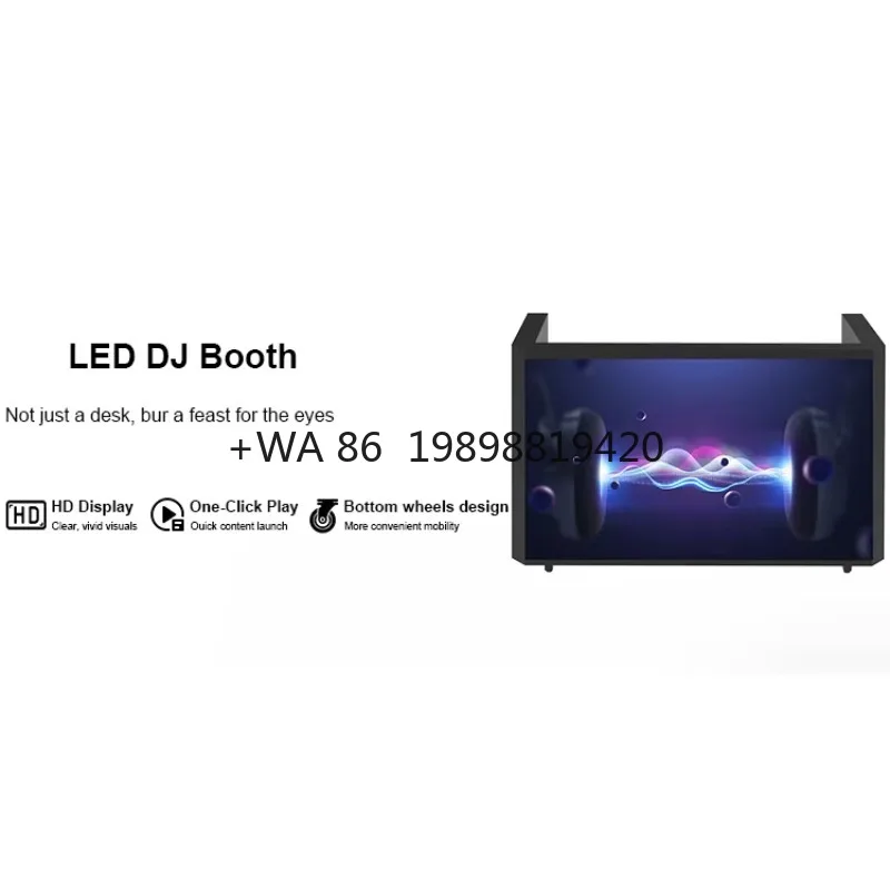 

Стоящая DJ-консоль со светодиодным видеонастенным экраном для живых выступлений Светодиодный портативный стоячий DJ-консоль