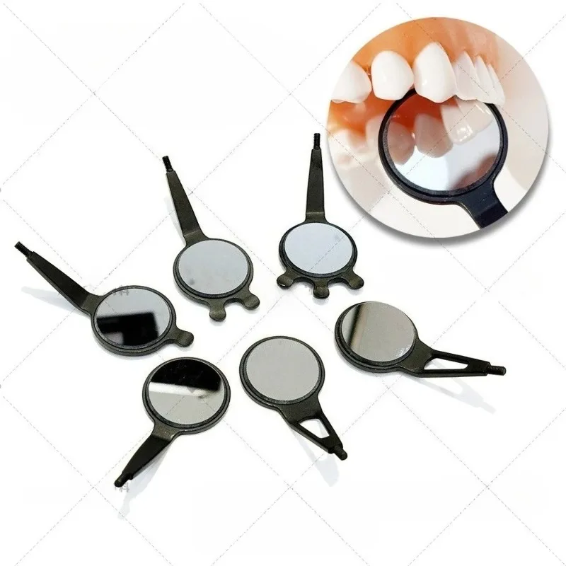 1pcs Lab Mouth Mirror Rhodium Plated Front Mouth Reflector Double Sided Mouths Lens Inspection Mouths Mirror Laboratory Tools
