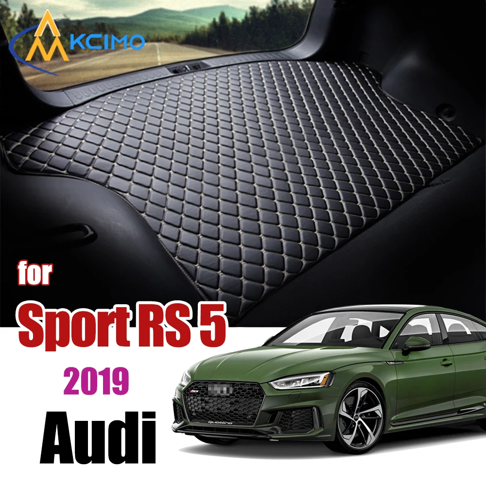 

Новый 1 шт. коврик в багажник автомобиля из искусственной кожи для Audi Sport RS 5 2019, защитный коврик для багажника, аксессуары для салона автомобиля