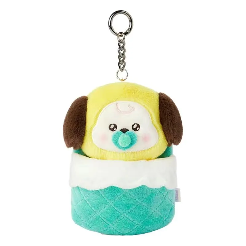 10 سنتيمتر أنيمي جديد BT21 تاتا كوكي ألعاب من نسيج مخملي Y2K الإبداعية الكرتون أفخم دمية سيارة المفاتيح ظهره اكسسوارات هدية للأصدقاء