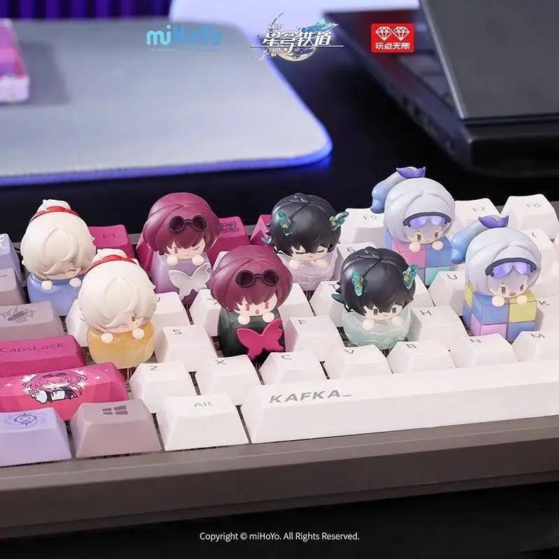 

Honkai: Star Rail Fingertip Keycap Series miHoYo Blind Box Model Cartoon Collection Home Decoration Surprise Gift In Stock