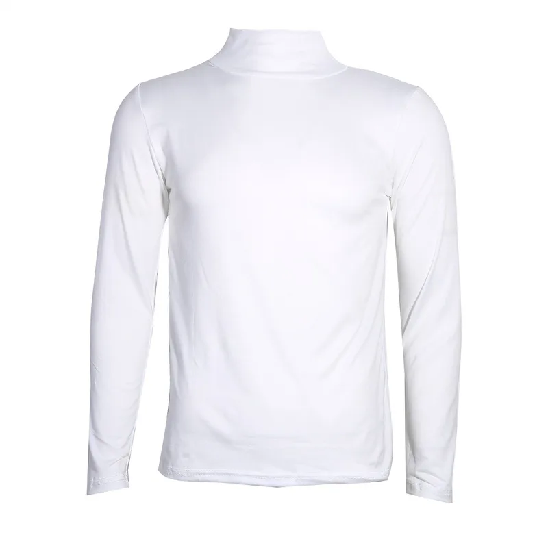 Thermal Underwear Tops Men Winter Clothes Thermal Shirt Autumn Men's Winter Tights High Neck Thin Slim Fit Long Sleeve T-shirt image 6