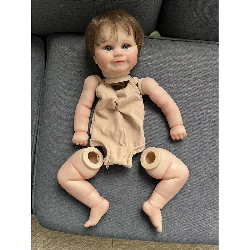 19inch Reborn Doll Kits Newborn Baby Maddie Unassembled Reborn Doll Parts with Body and Eyes 3D Painted Skin Muñecas Kit Reborn