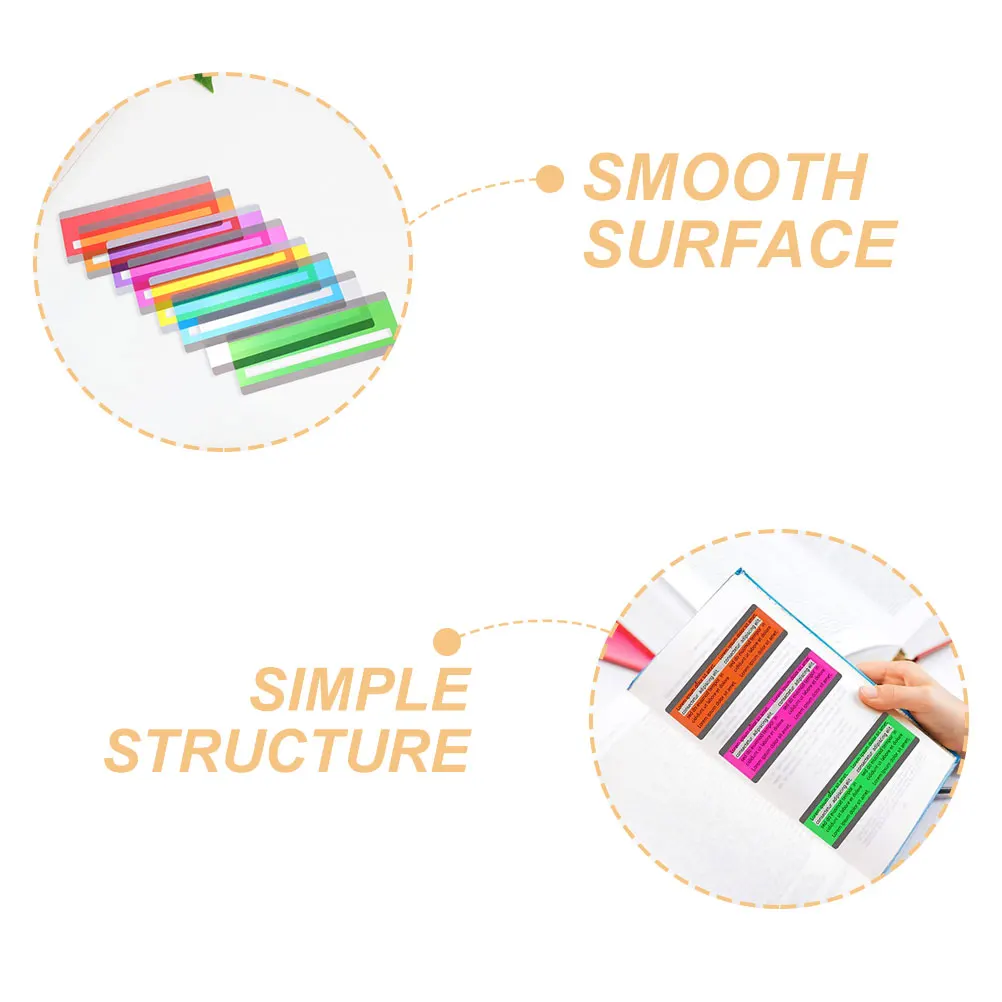 

16 Pcs Book Marker Reading Guide Bookmark Bookmarks Colored Sentence Strips Student