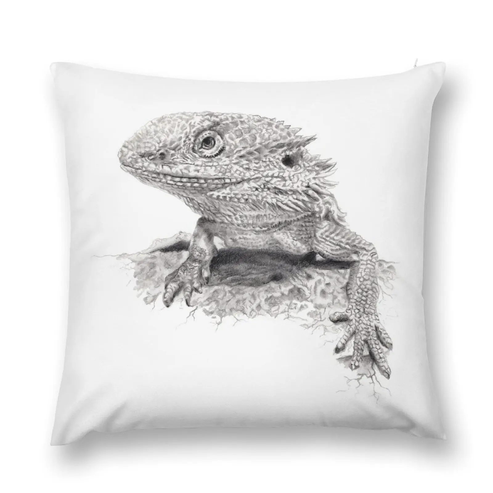 Elliott the Bearded Dragon Throw Pillow christmas pillow case luxury home accessories pillow