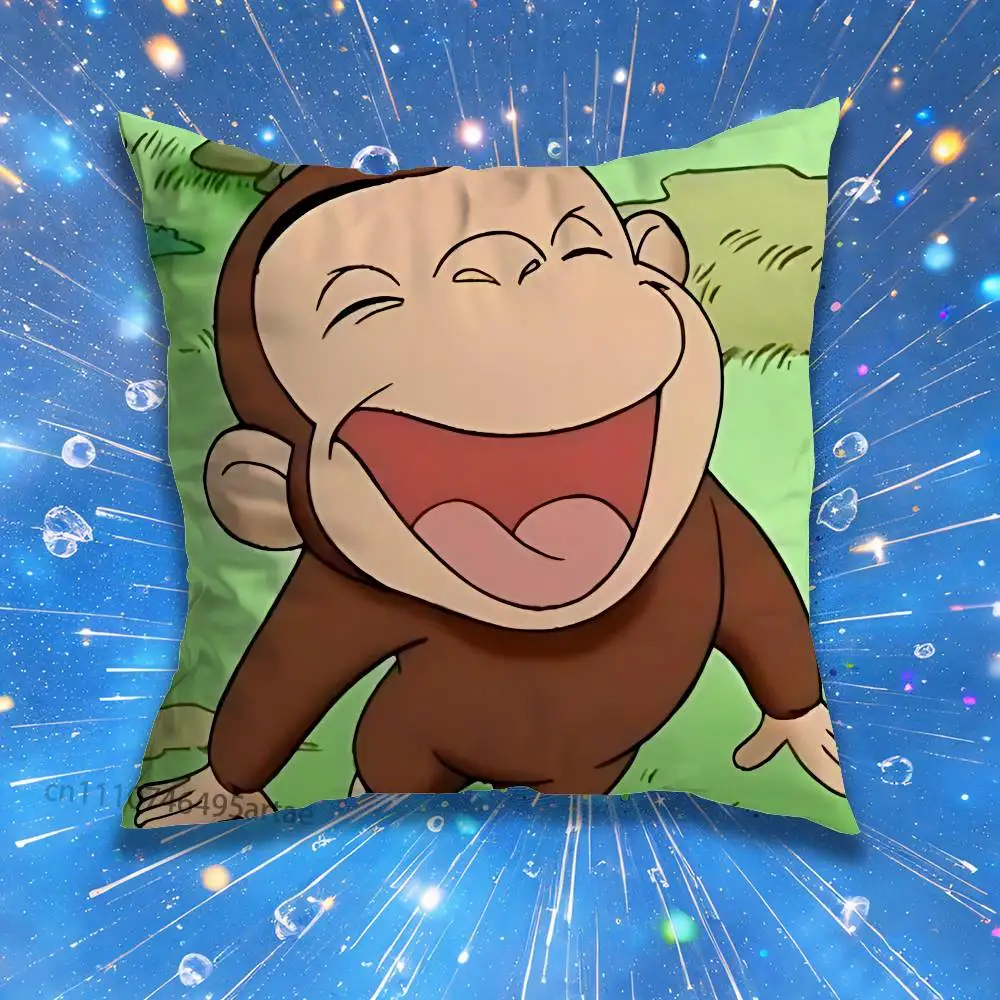 monkey Curious cute George Holder Pillow for Sofa Seat Chair Decorative/Modern Home Decor Print Throw Cushion